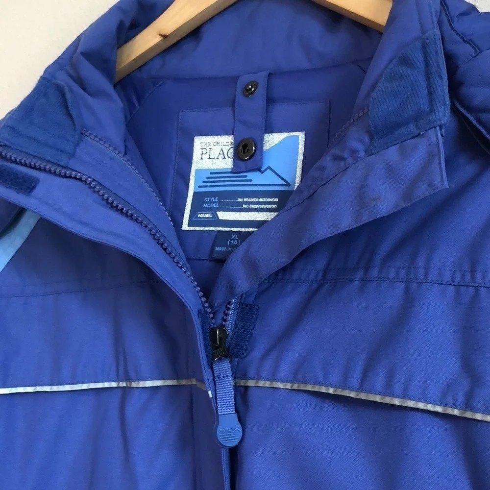 The Children's Place Blue Two-piece Reversible Ski Jacket Winter Size 14 XL Cozy